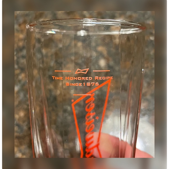 Budweiser-Set of Four ‘Red Bottom’ Beer Glasses-Vintage - Picture 3 of 5